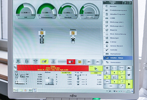 CNC Software am LENZ Bohrautomaten